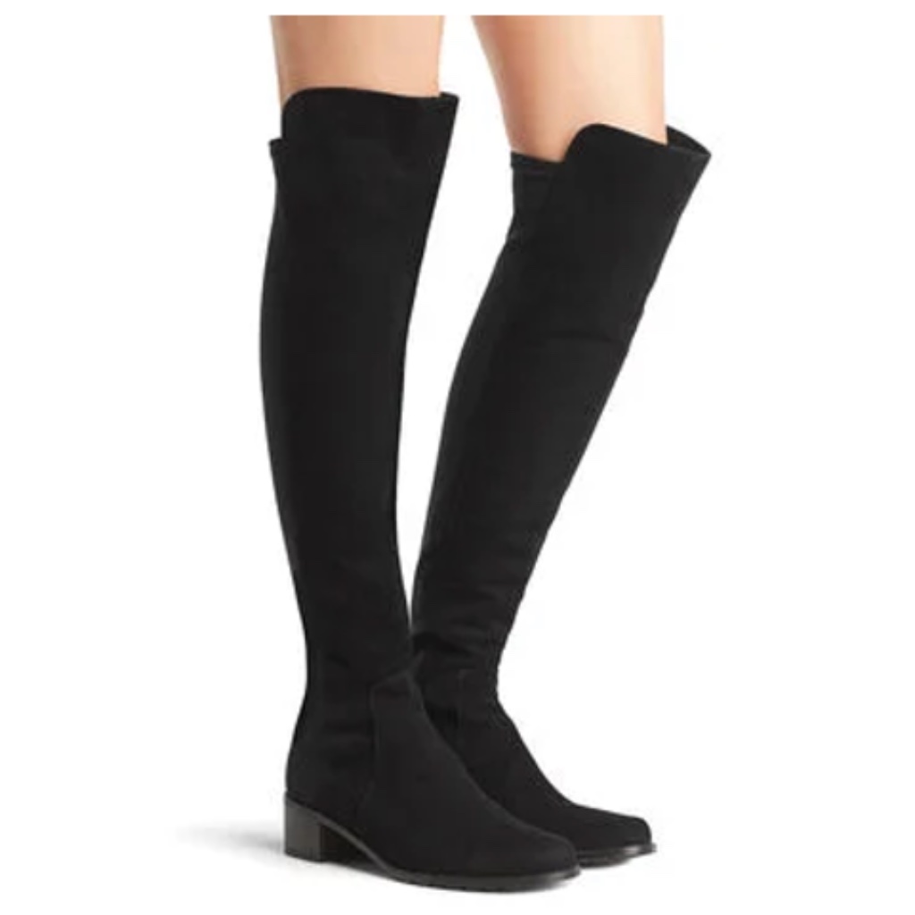 Stuart Weitzman Reserve Over-The-Knee Boots In Black Suede
